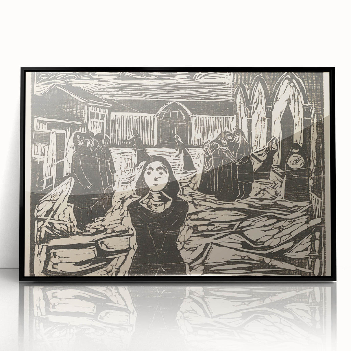 Expressionist Art: The Pretenders | Bold Edvard Munch Black Print