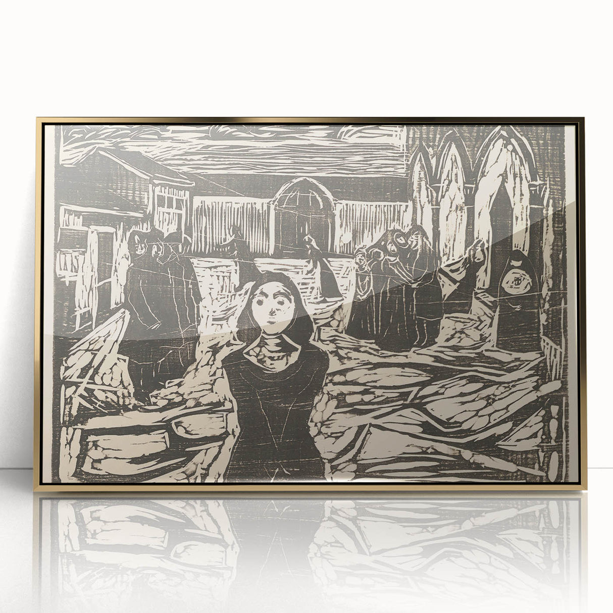 Expressionist Art: The Pretenders | Bold Edvard Munch Black Print