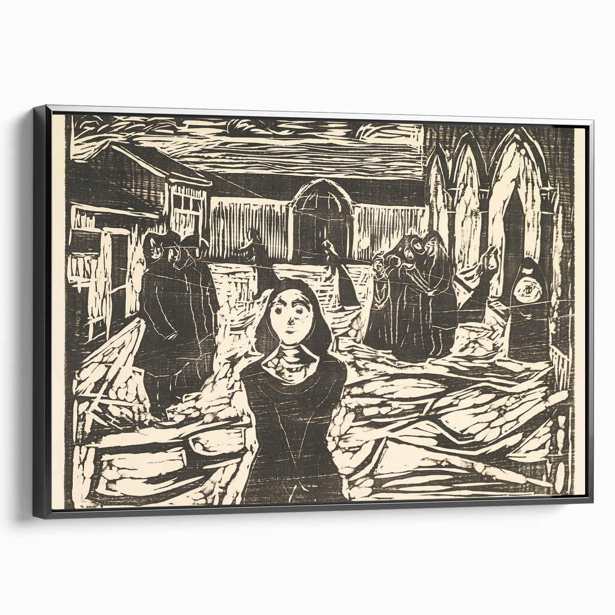 Expressionist Art: The Pretenders | Bold Edvard Munch Black Print