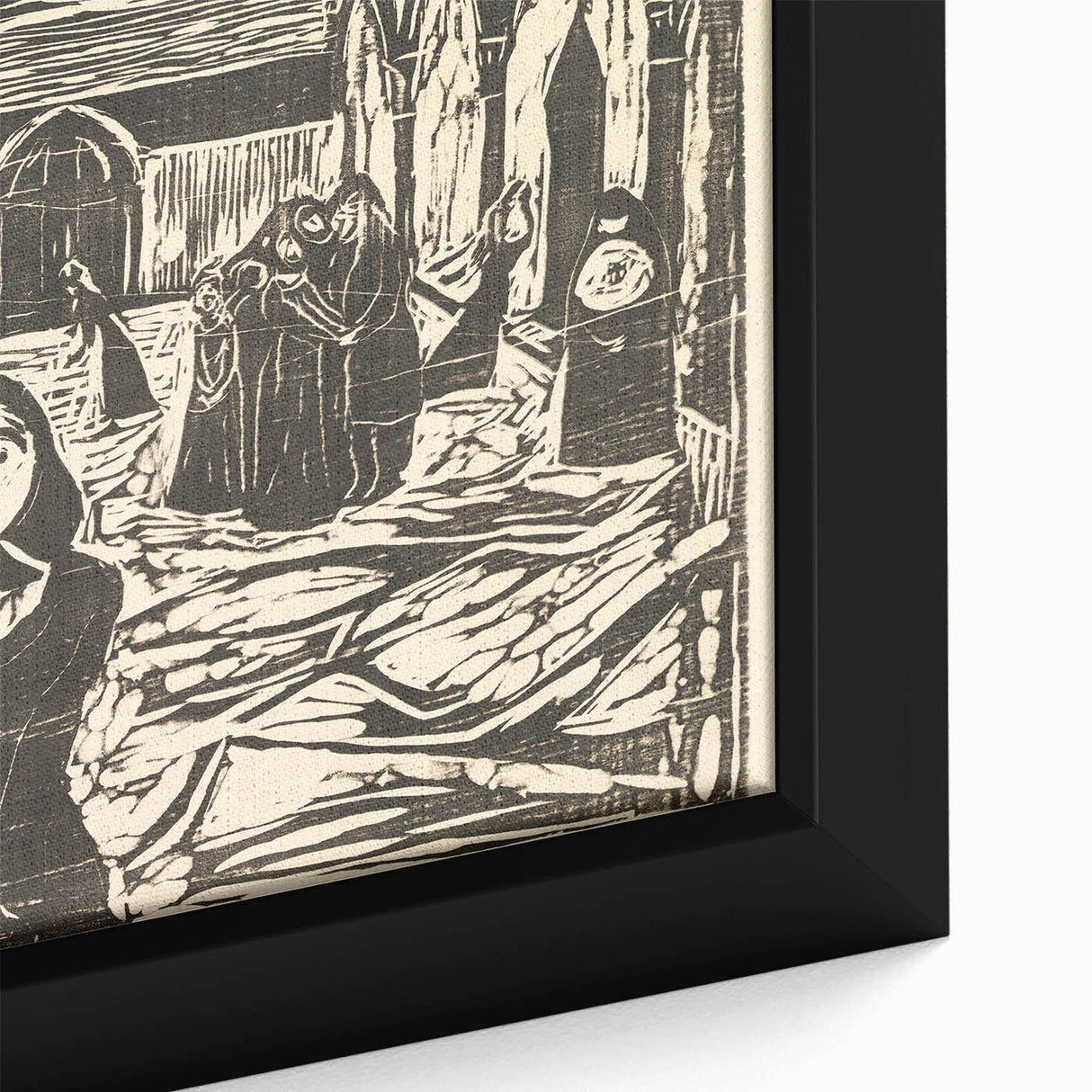 Expressionist Art: The Pretenders | Bold Edvard Munch Black Print