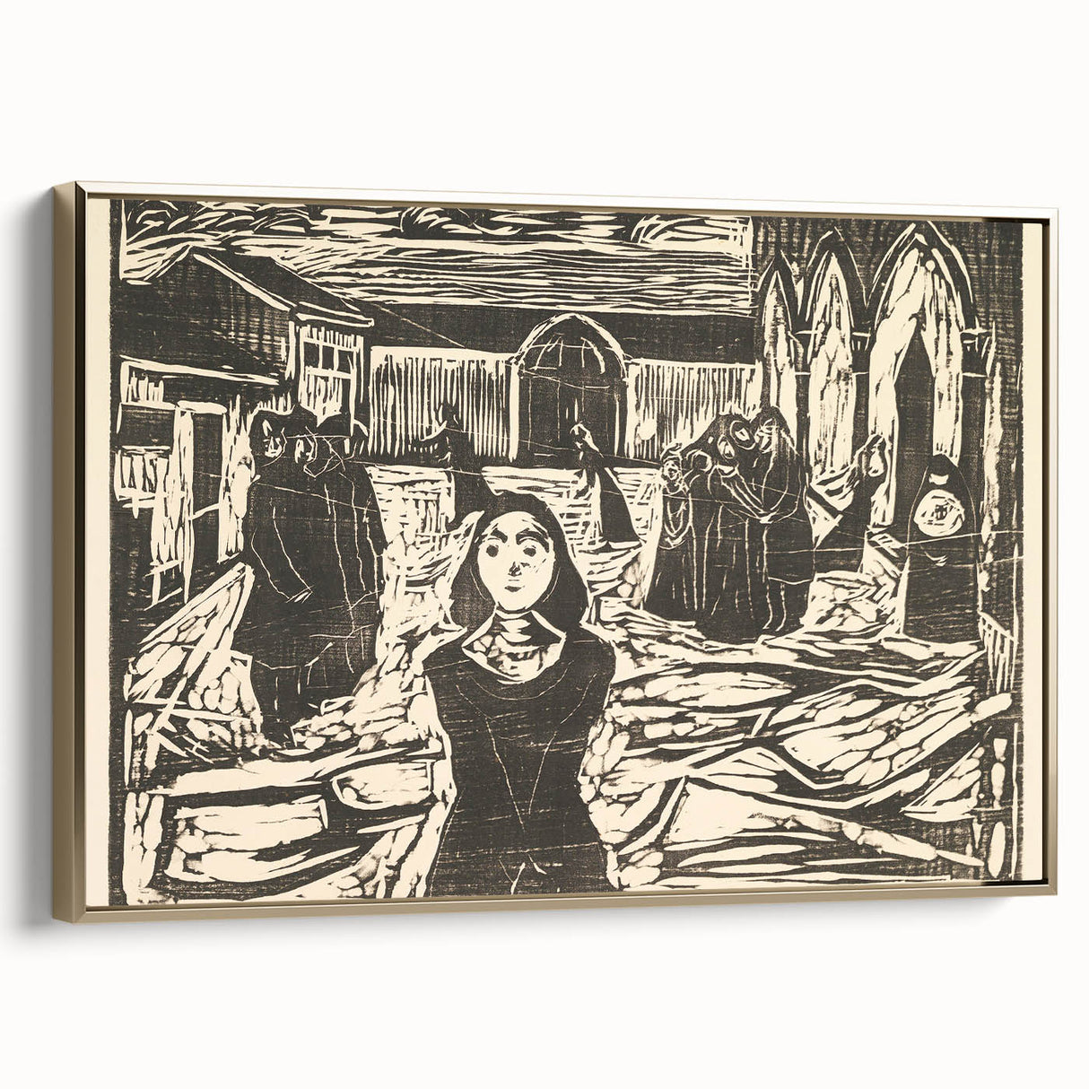 Expressionist Art: The Pretenders | Bold Edvard Munch Black Print