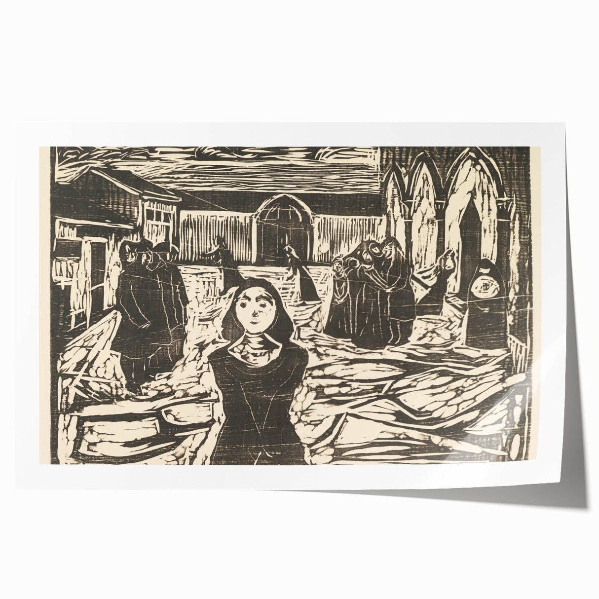 Expressionist Art: The Pretenders | Bold Edvard Munch Black Print
