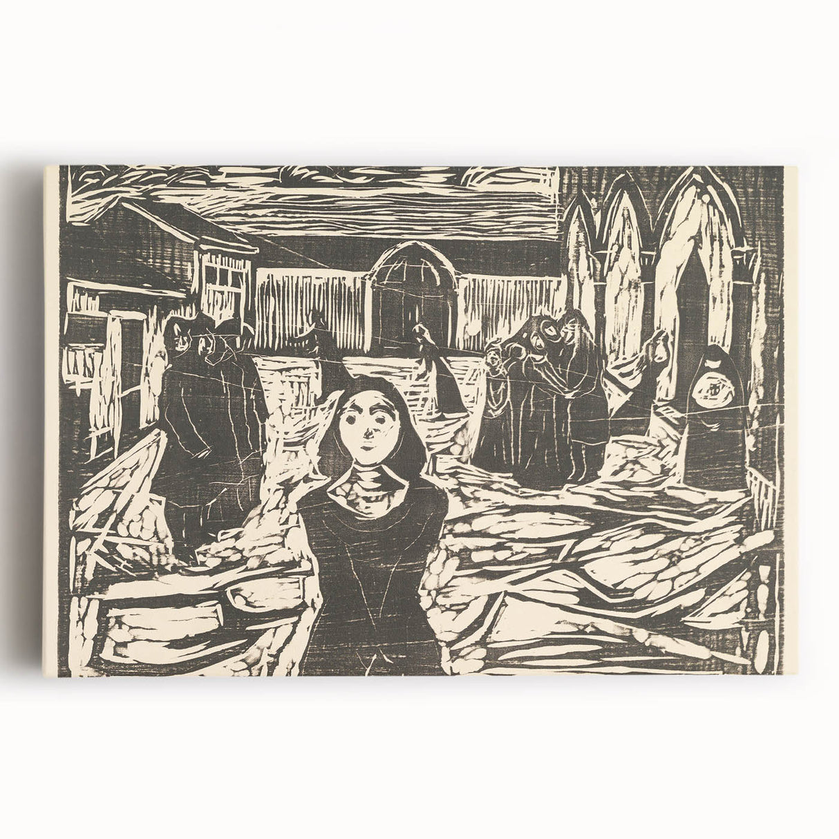 Expressionist Art: The Pretenders | Bold Edvard Munch Black Print