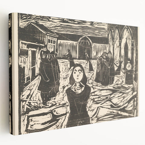 Expressionist Art: The Pretenders | Bold Edvard Munch Black Print