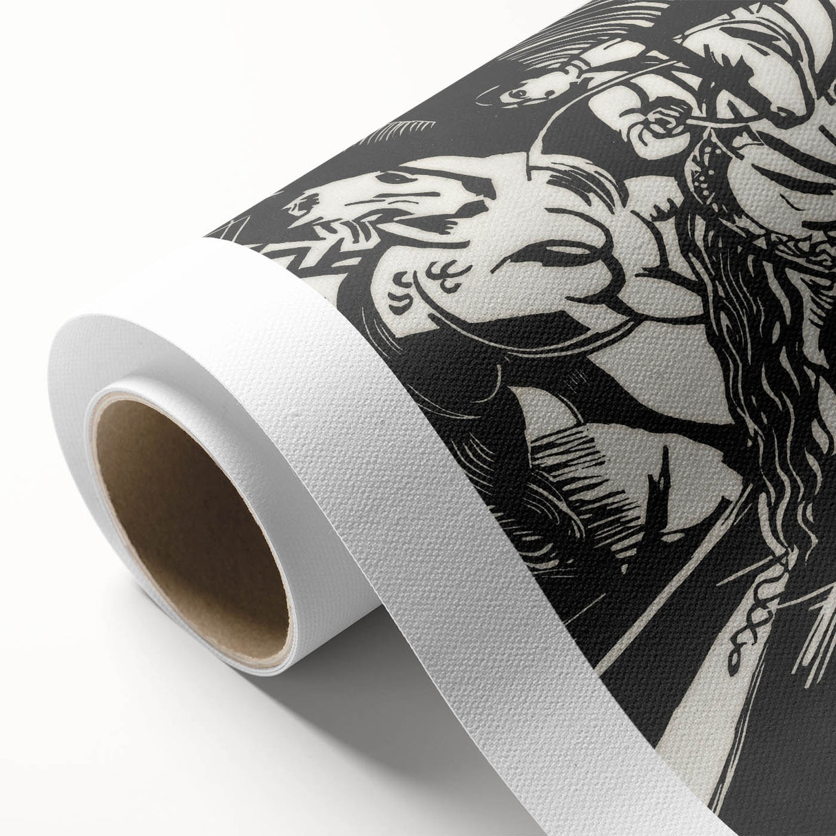 Expressionist Art: The Riding School | Bold Franz Marc Black Print