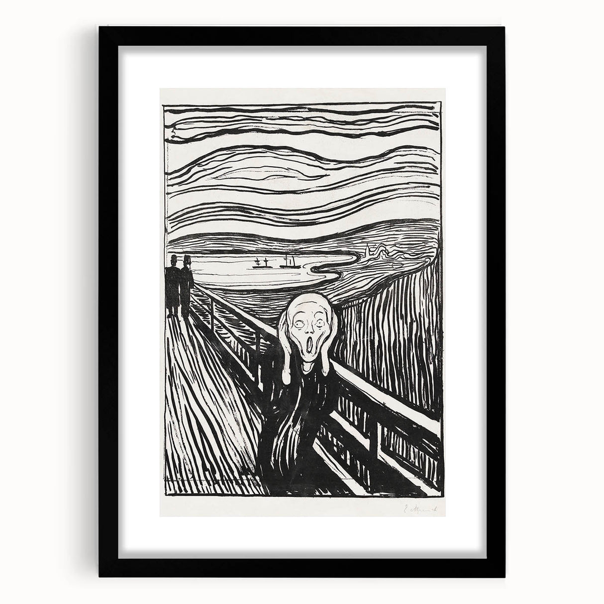 Expressionist Art: The Scream | Iconic Black-and-White Munch Print
