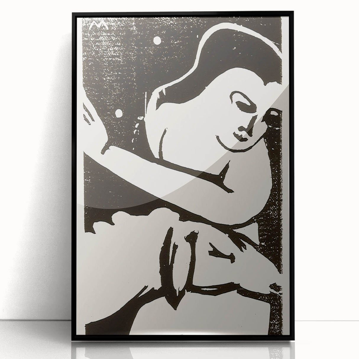 Expressionist Art: The Shepherdess | Bold Franz Marc Black Print