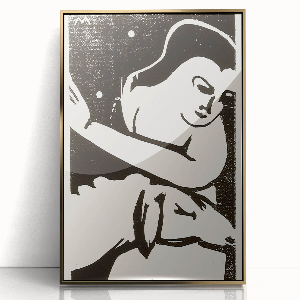 Expressionist Art: The Shepherdess | Bold Franz Marc Black Print