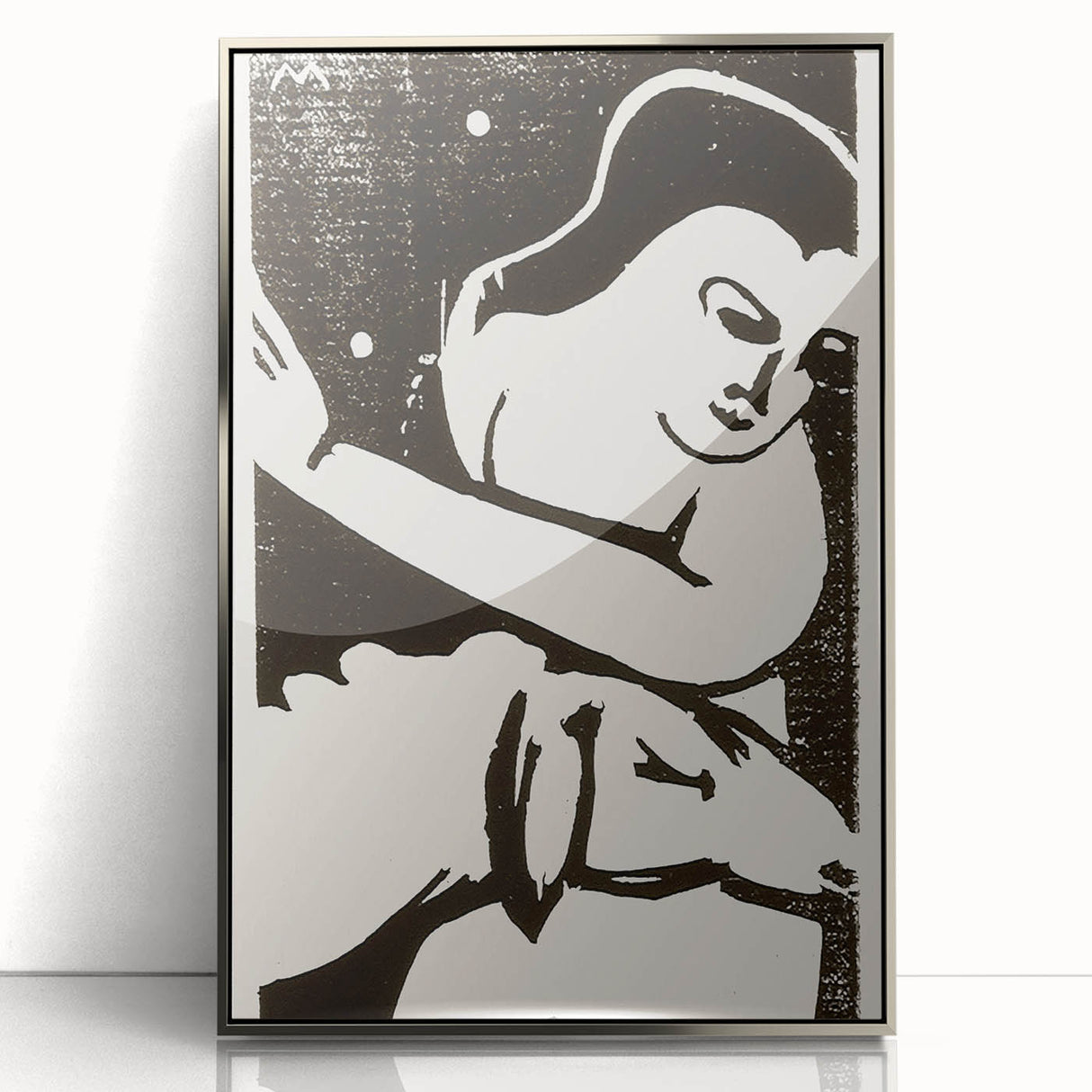 Expressionist Art: The Shepherdess | Bold Franz Marc Black Print