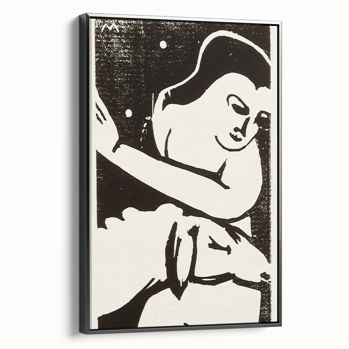 Expressionist Art: The Shepherdess | Bold Franz Marc Black Print