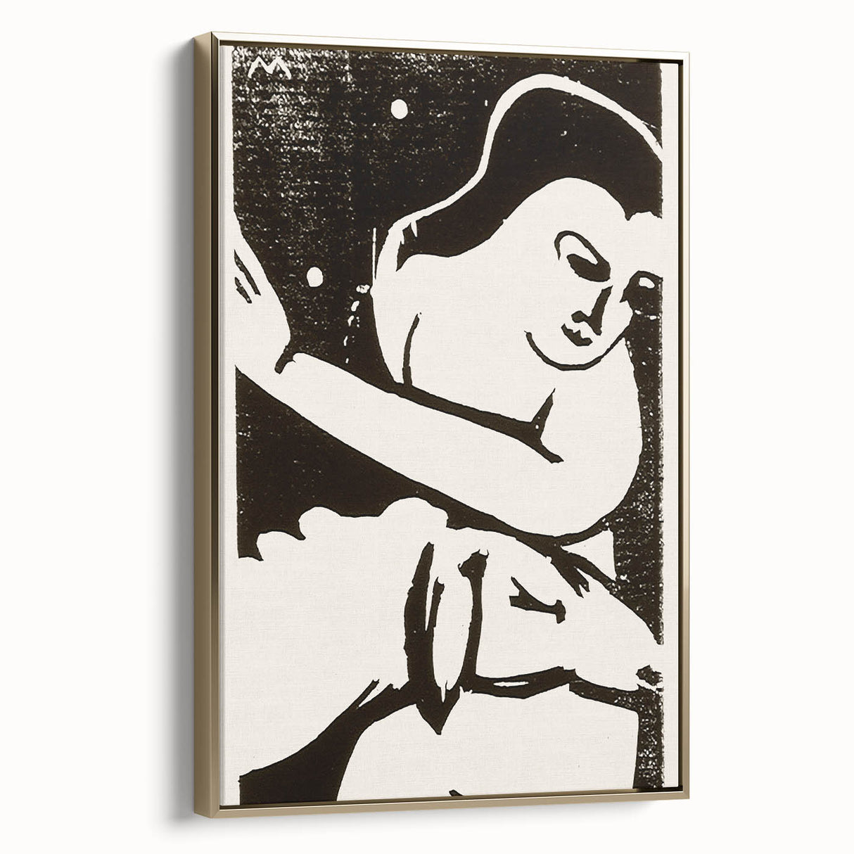 Expressionist Art: The Shepherdess | Bold Franz Marc Black Print