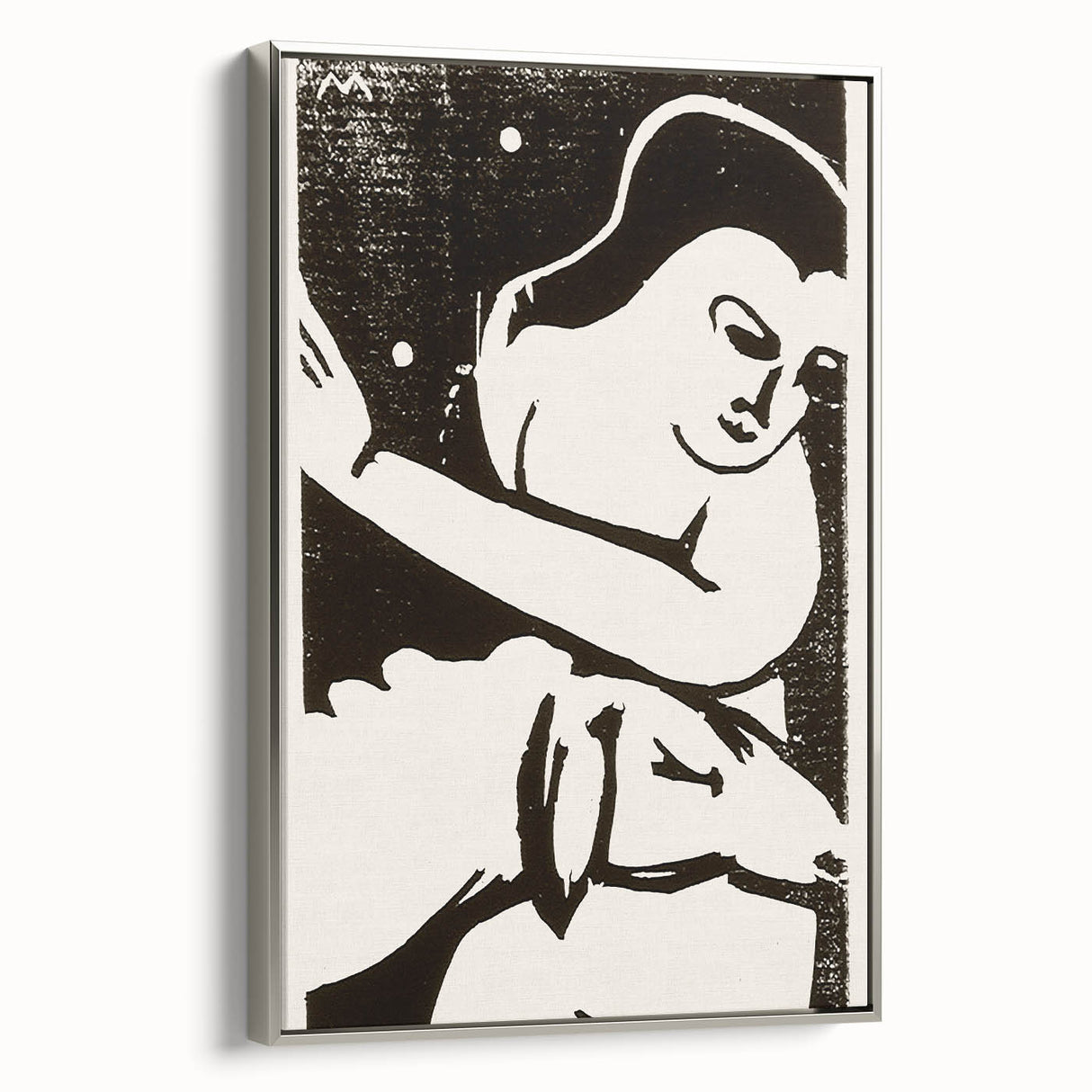 Expressionist Art: The Shepherdess | Bold Franz Marc Black Print