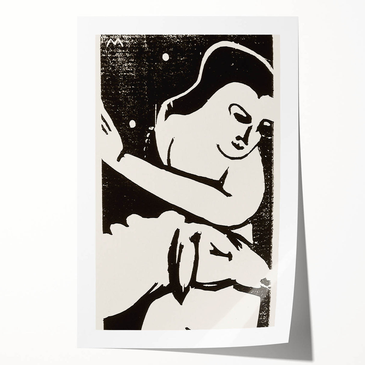 Expressionist Art: The Shepherdess | Bold Franz Marc Black Print