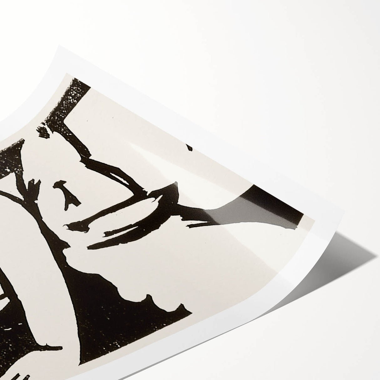 Expressionist Art: The Shepherdess | Bold Franz Marc Black Print