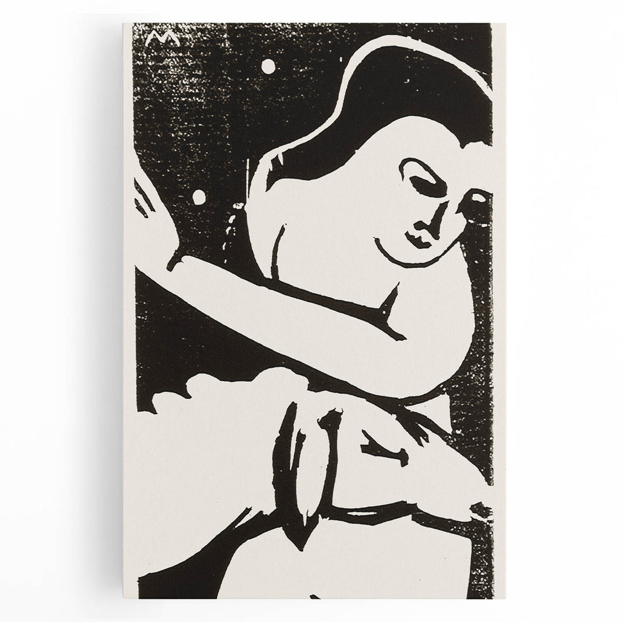 Expressionist Art: The Shepherdess | Bold Franz Marc Black Print