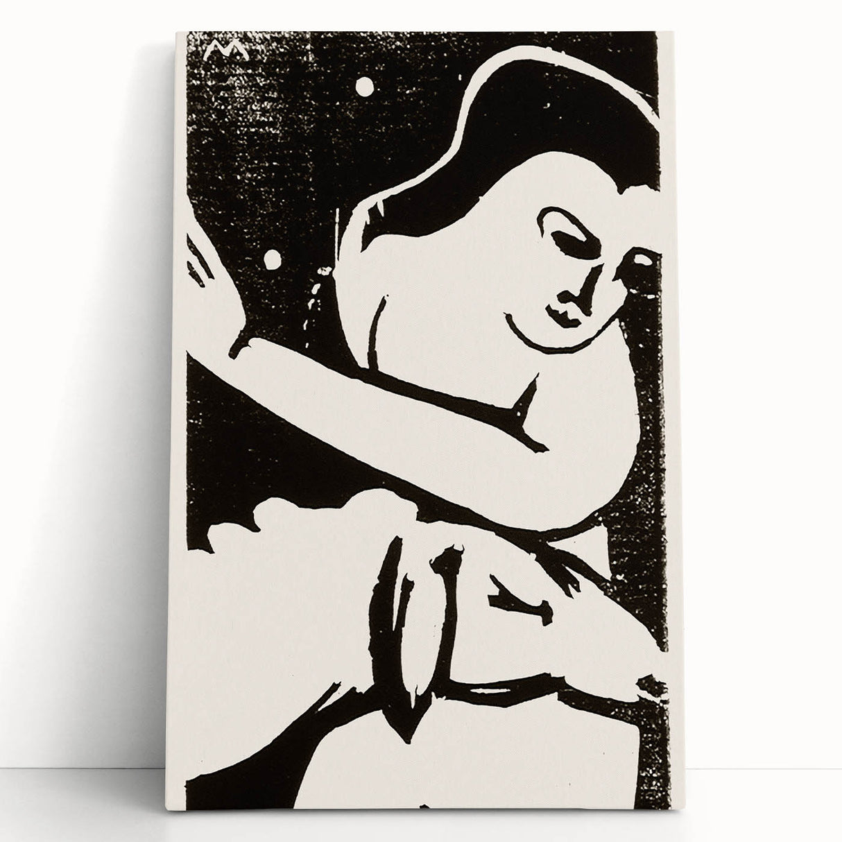 Expressionist Art: The Shepherdess | Bold Franz Marc Black Print