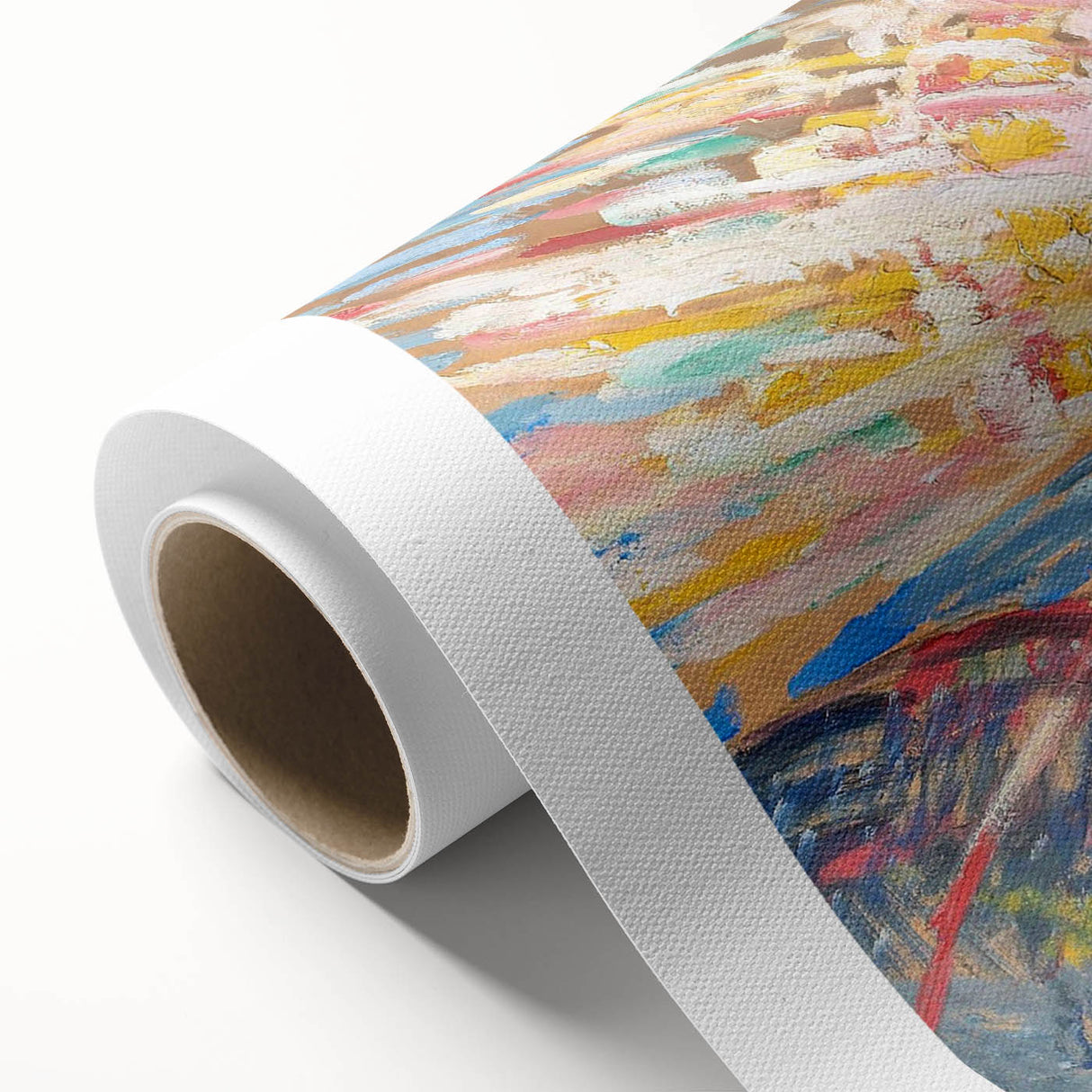 Expressionist Art: Radiant Sunburst Landscape with Vibrant Colors