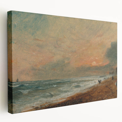 Romanticism Art: Hove Beach by Constable - Seascape Canvas Print