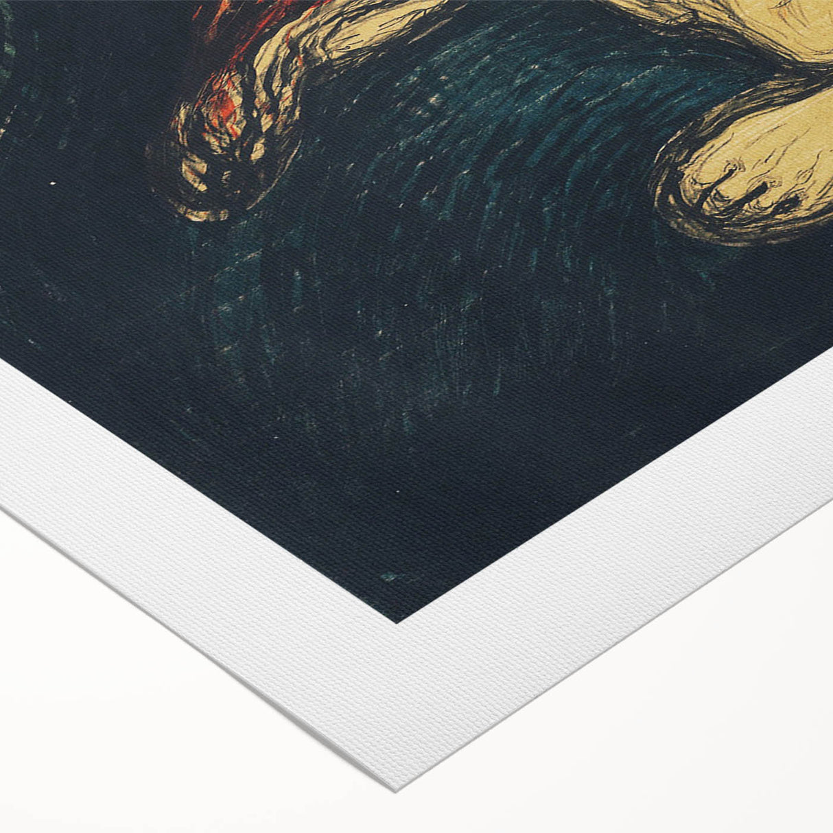 Expressionist Art: Emotional Abstract Portrait in Bold Red and Black