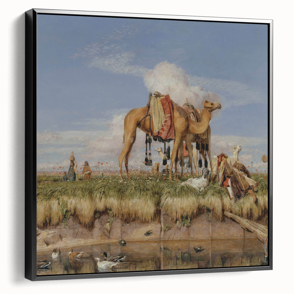 On the Banks of the Nile - Romanticism Historical Art Canvas Print