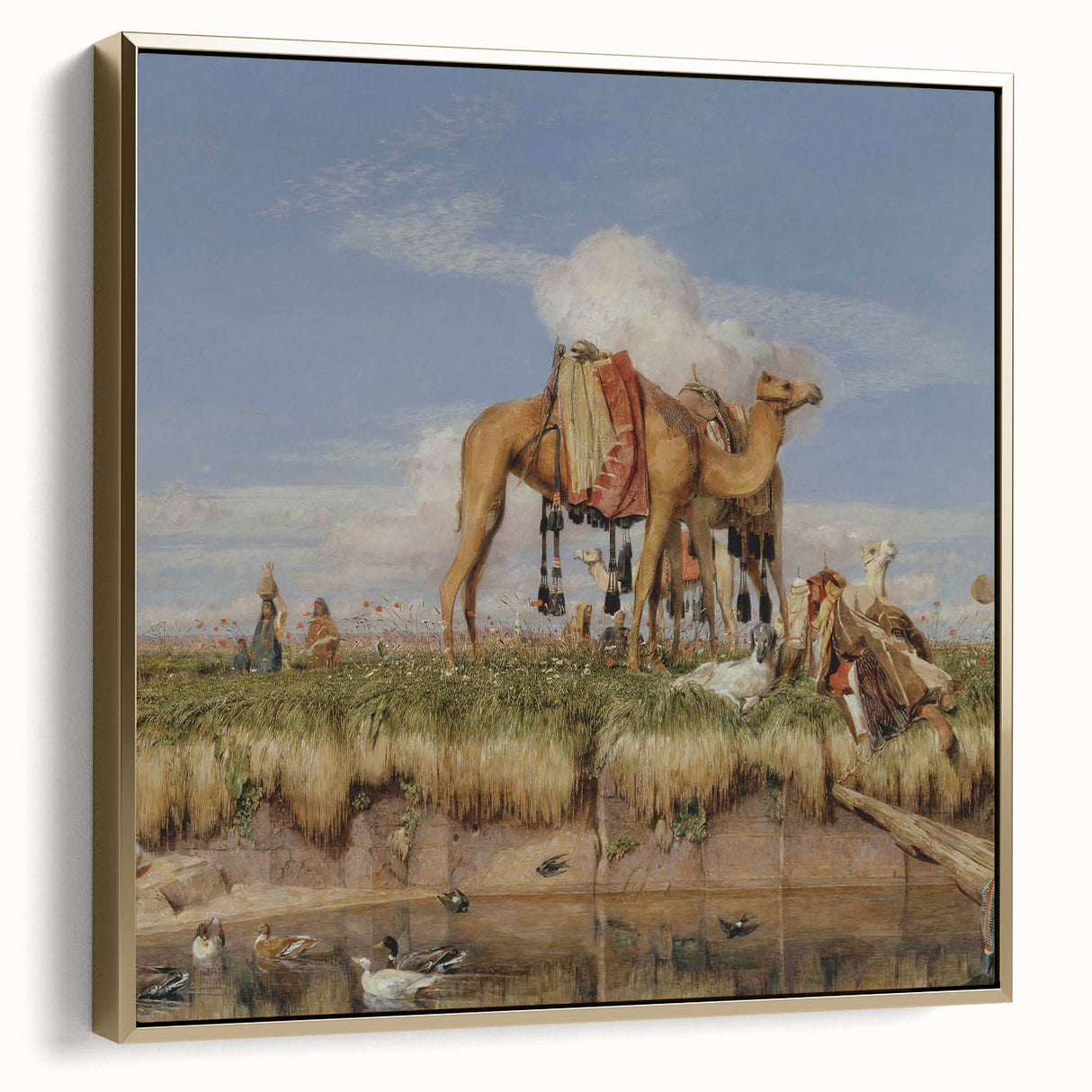 On the Banks of the Nile - Romanticism Historical Art Canvas Print