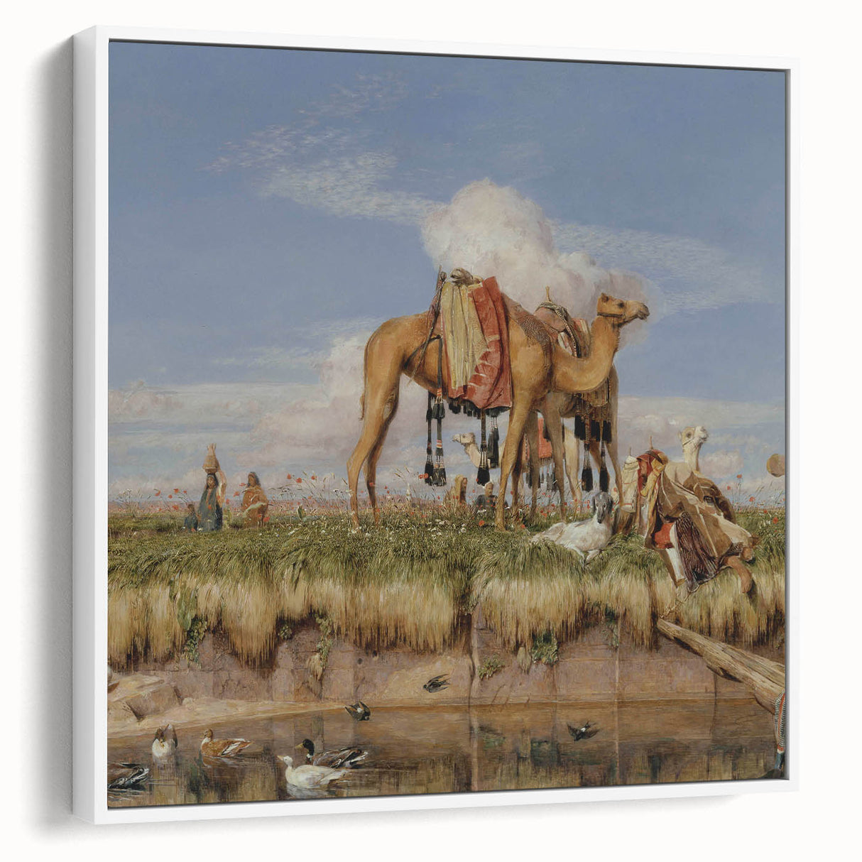 On the Banks of the Nile - Romanticism Historical Art Canvas Print