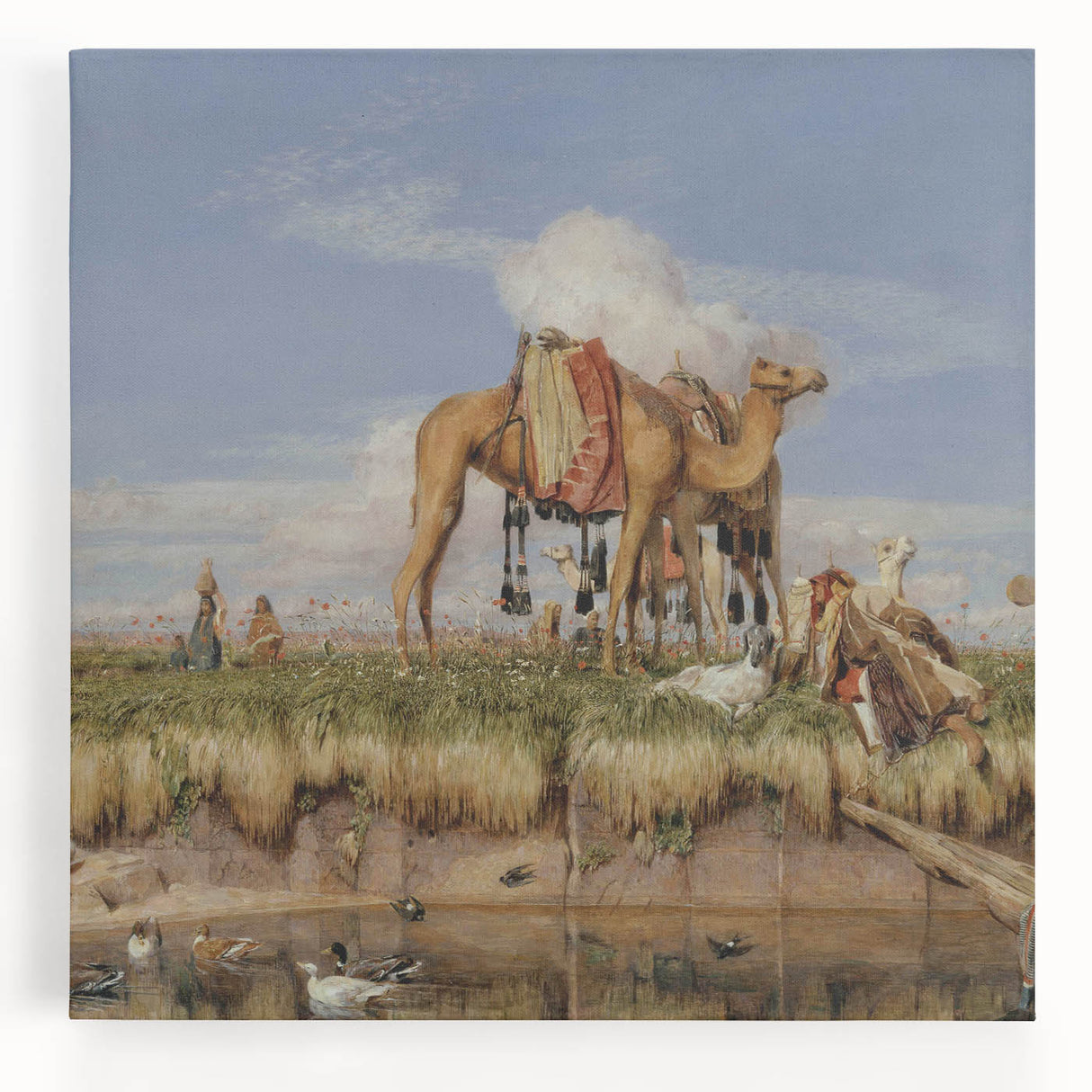 On the Banks of the Nile - Romanticism Historical Art Canvas Print