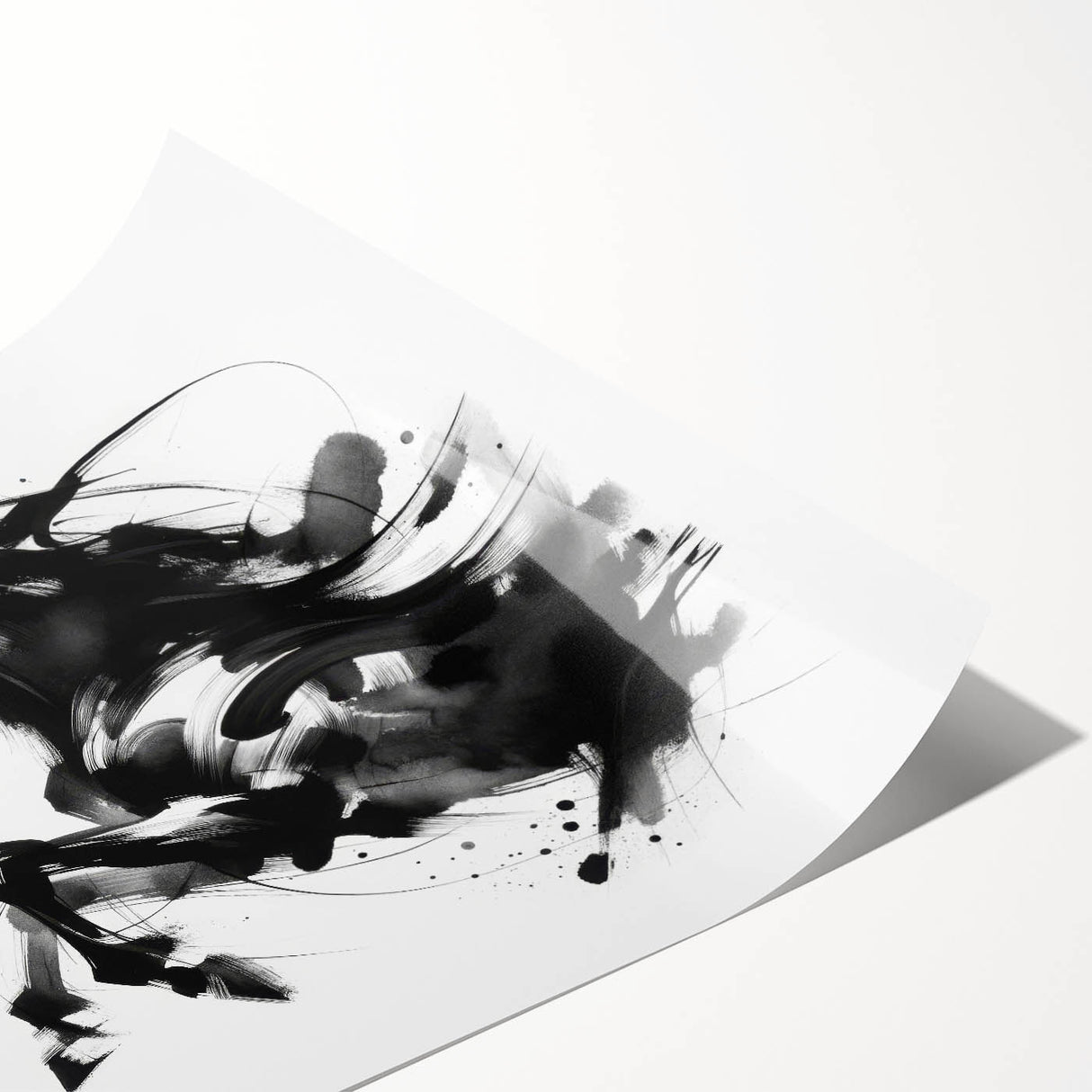 Abstract Black and White Horse Bedroom Wall Art – Framed & Canvas