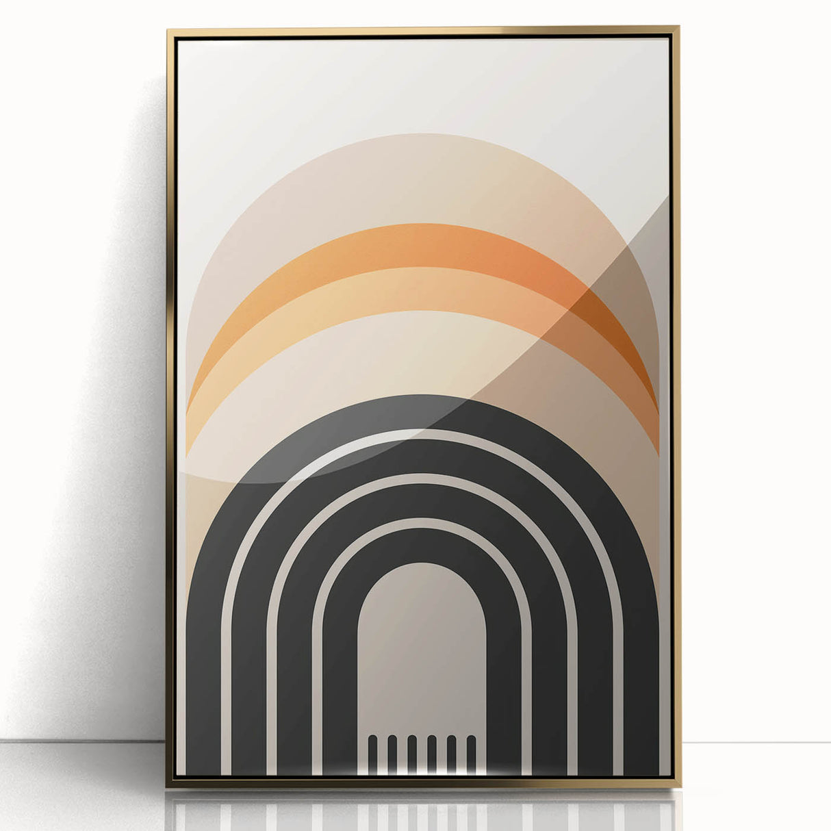 Modern Dining Room Art - Geometric Framed Arch Wall Decor