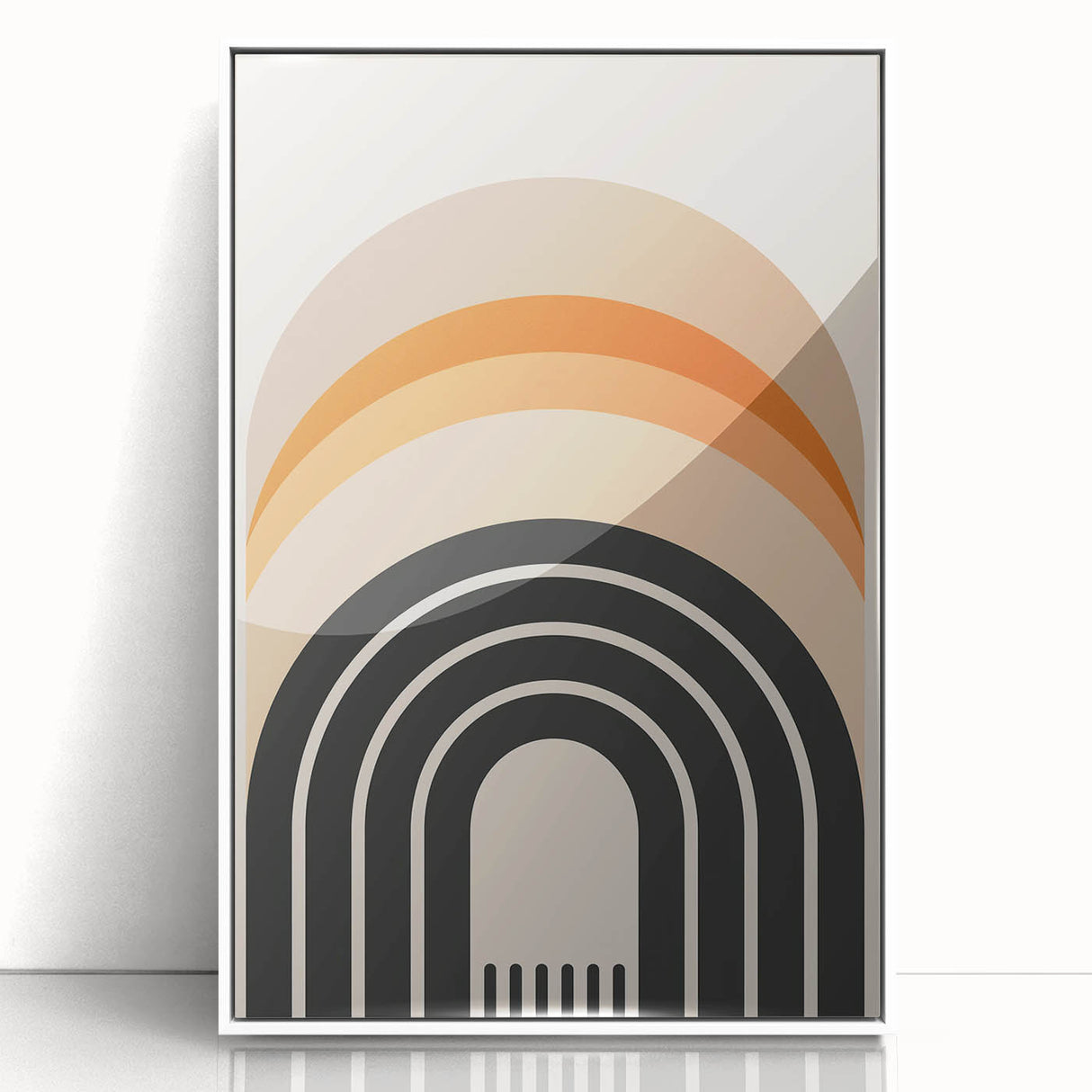 Modern Dining Room Art - Geometric Framed Arch Wall Decor