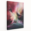 Abstract splatter art canvas showcasing vibrant colors in a side view, perfect for modern home decor. The textured surface adds depth, enhancing any room's aesthetic.