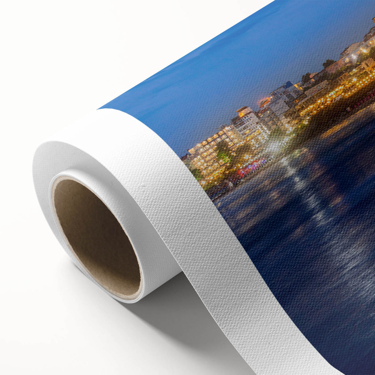 Art Deco poster of a Bulgarian scenery in pastel shades on rolled canvas, ideal for nursery wall art.