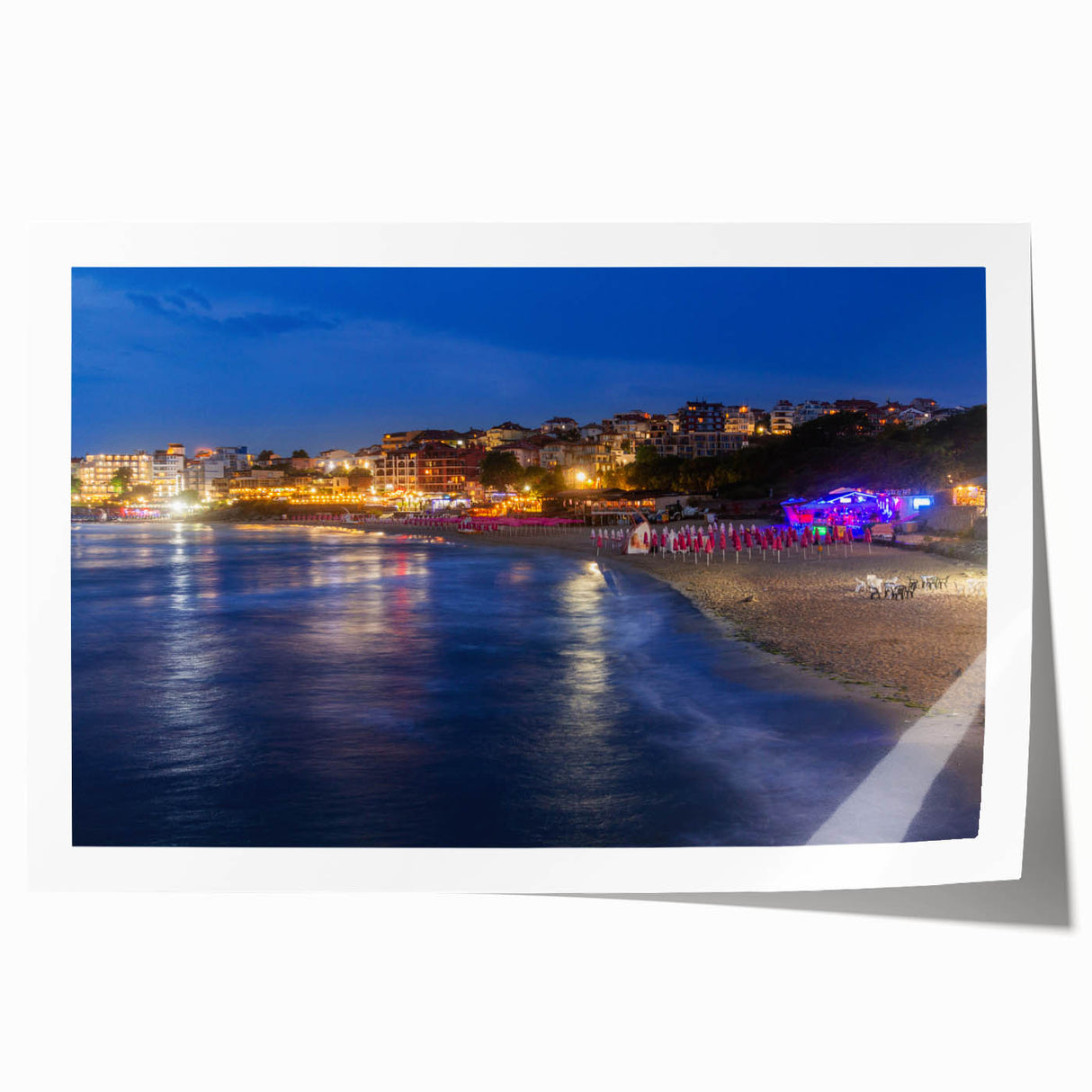 Extra large rolled print of a Bulgarian landscape with vibrant floral elements, ideal for art wall dining room.