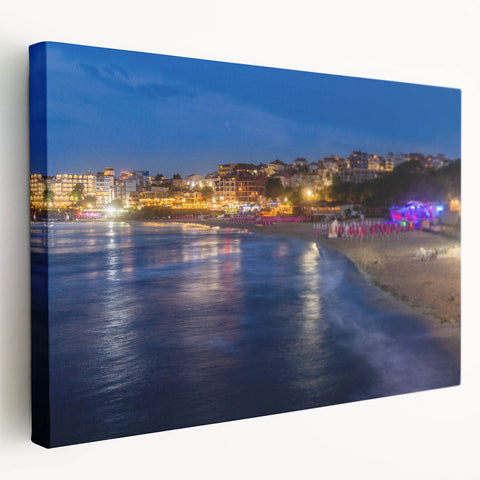 Large canvas print of a serene Bulgarian landscape in muted earth tones, ideal for kitchen wall art.