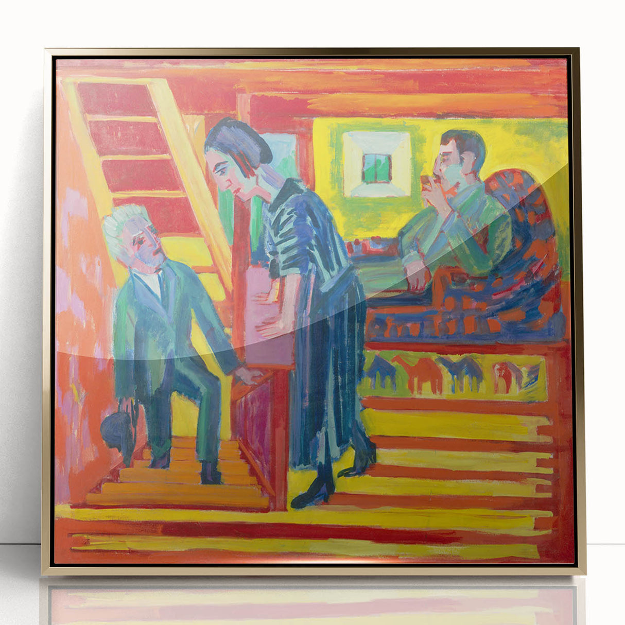 Expressionist Art: Vibrant Scene of Connection in Modern Expressionism