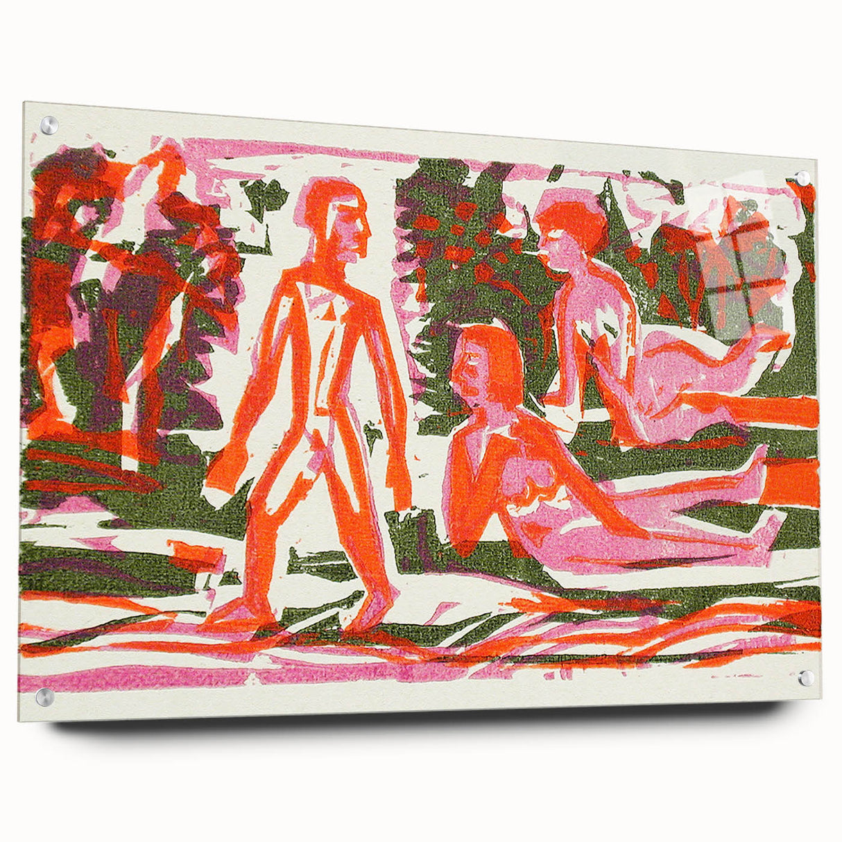 Abstract Expressionist Woodcut | Modern Expressionism Wall Art