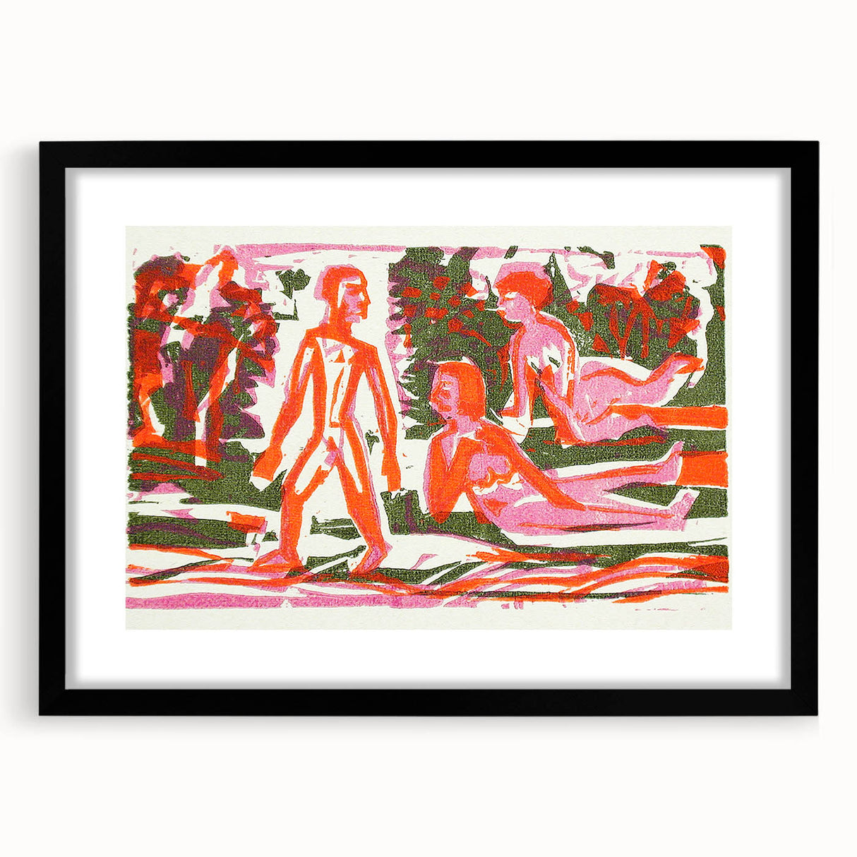 Abstract Expressionist Woodcut | Modern Expressionism Wall Art