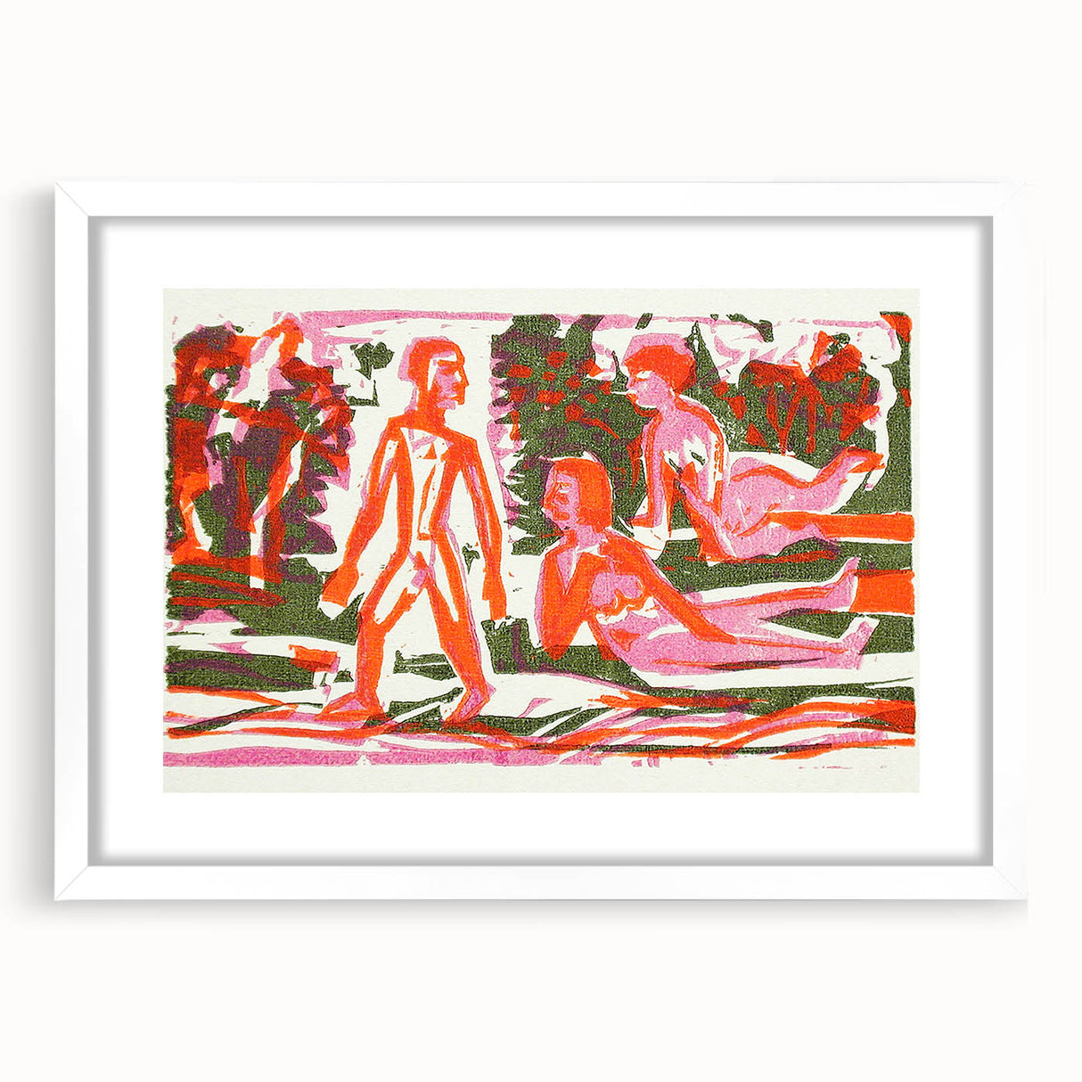 Abstract Expressionist Woodcut | Modern Expressionism Wall Art