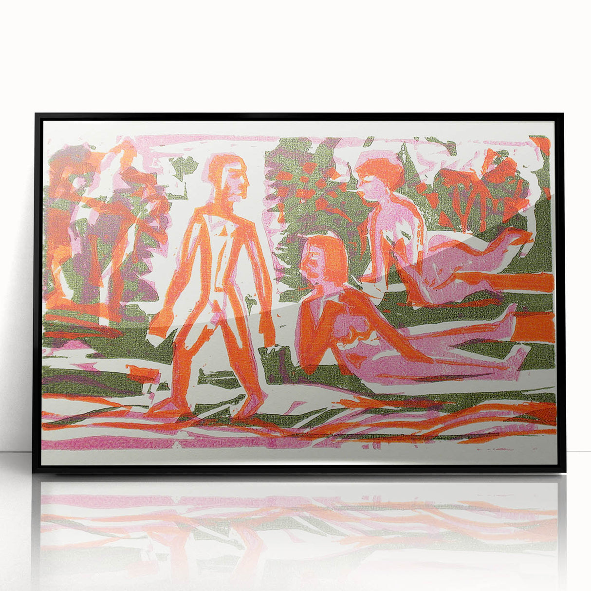 Abstract Expressionist Woodcut | Modern Expressionism Wall Art