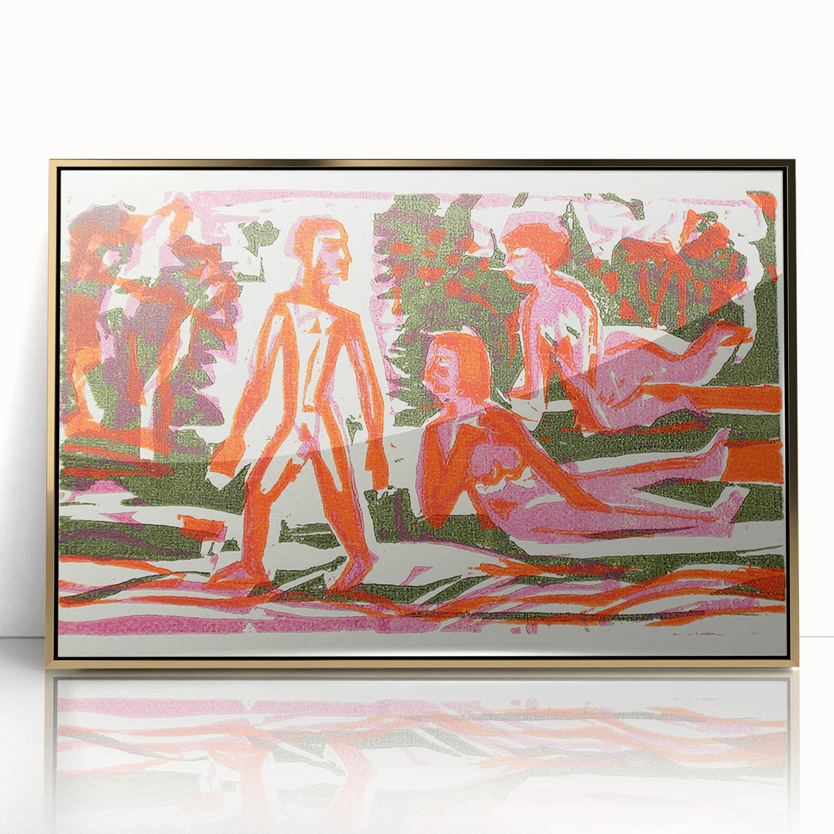 Abstract Expressionist Woodcut | Modern Expressionism Wall Art