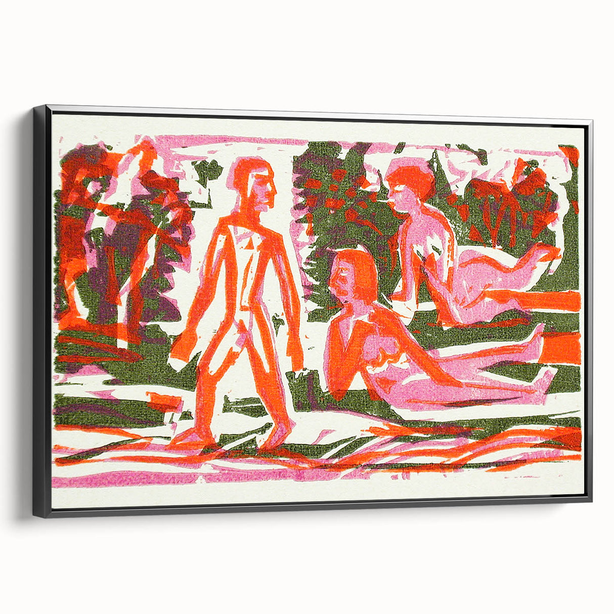 Abstract Expressionist Woodcut | Modern Expressionism Wall Art