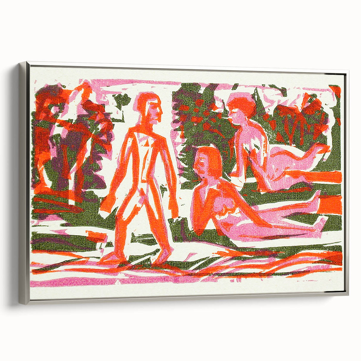 Abstract Expressionist Woodcut | Modern Expressionism Wall Art