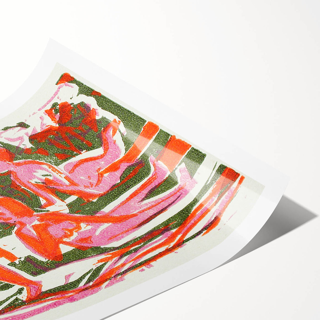 Abstract Expressionist Woodcut | Modern Expressionism Wall Art