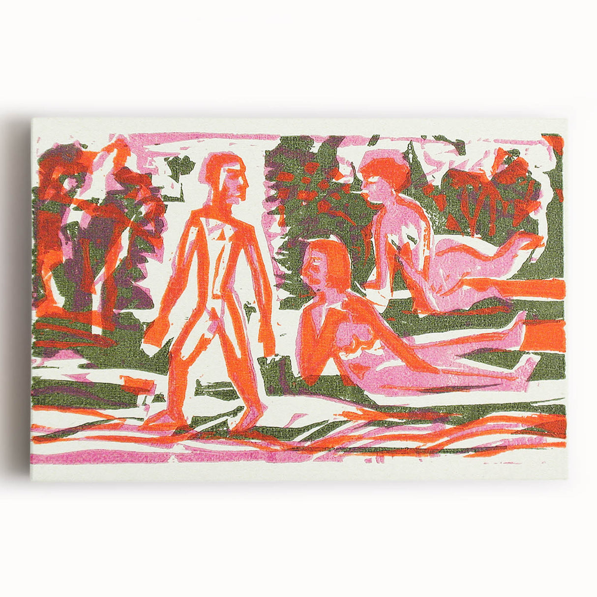 Abstract Expressionist Woodcut | Modern Expressionism Wall Art