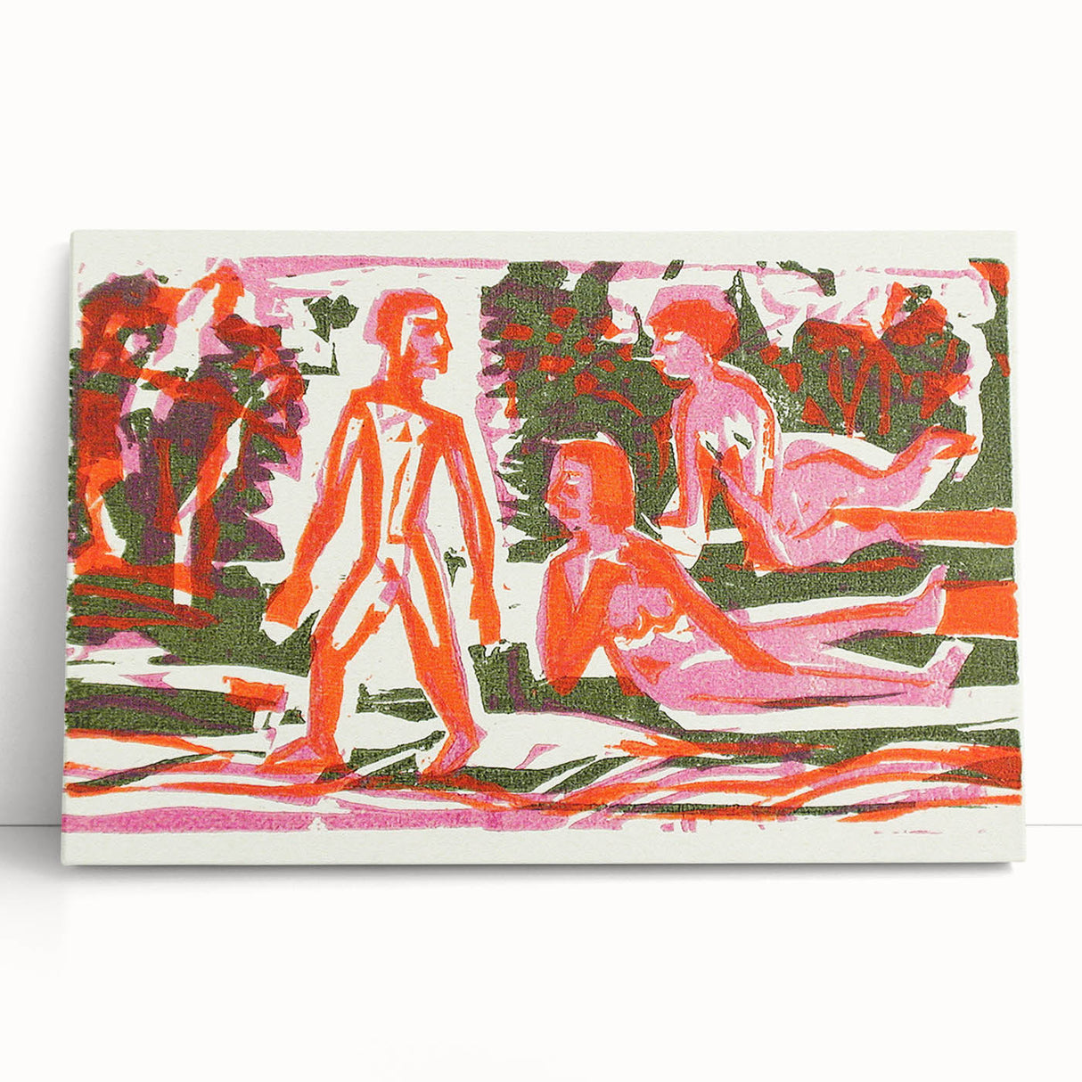 Abstract Expressionist Woodcut | Modern Expressionism Wall Art