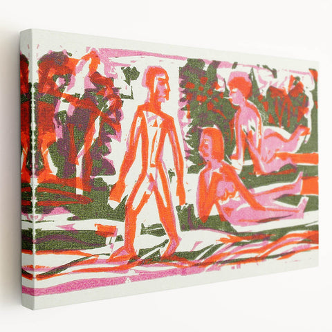 Abstract Expressionist Woodcut | Modern Expressionism Wall Art