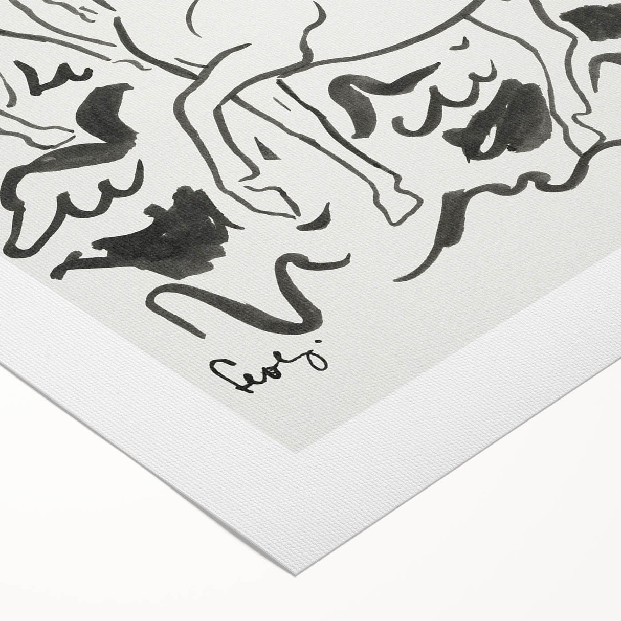 Expressionist Drawing - Three Horses | Contemporary Wall Art Print