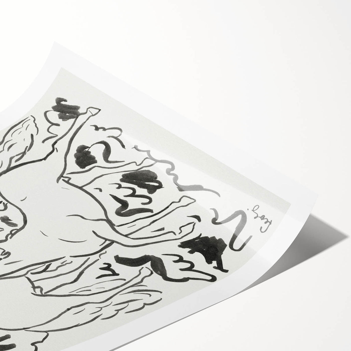 Expressionist Drawing - Three Horses | Contemporary Wall Art Print