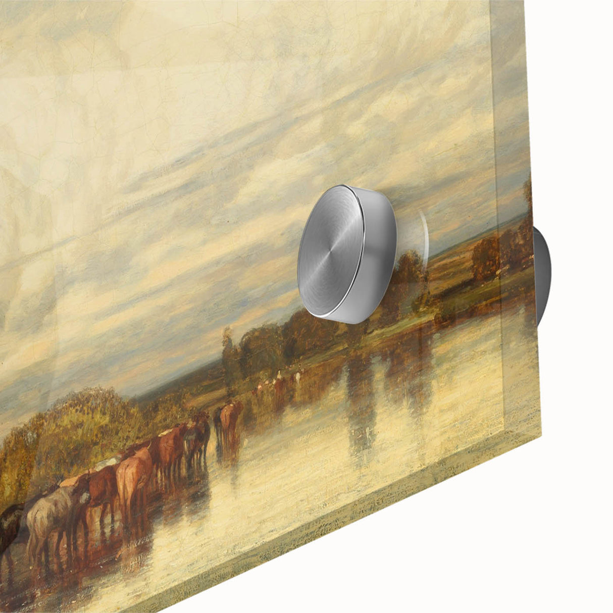 Romanticism Art: Cows Crossing a Ford by Jules Dupré - Classic Print