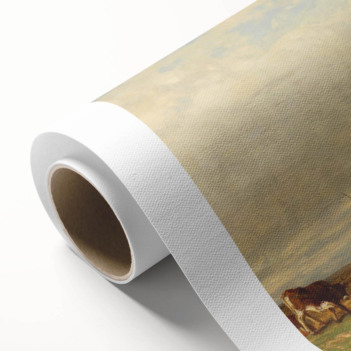 Romanticism Art: Cows Crossing a Ford by Jules Dupré - Classic Print